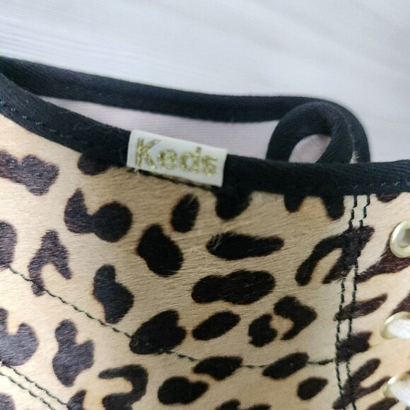 Kate Spade Keds X New York Kickstart High Top Leopard Sneakers Lace Shoes 7.5 - Picture 4 of 16
